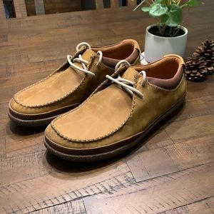 Clarks Mocs Leather Shoes - Tan